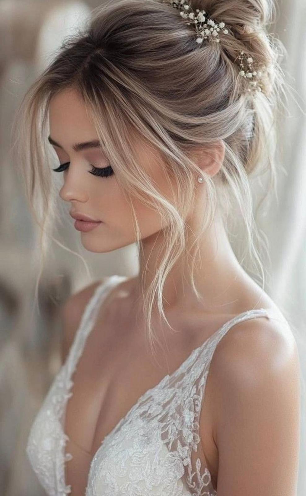 Chignon élégant mariée